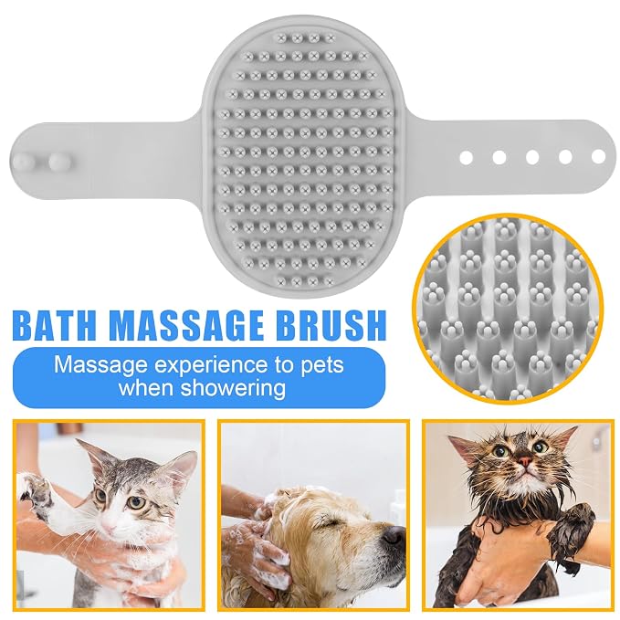 Pet Grooming Kit – Shedding Slicker Brush & Bath Massage Tool - Image 6
