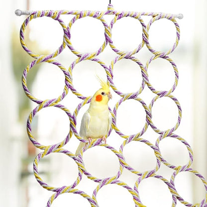 Wontee Bird Rope Climbing Ladder Parrot Hanging Swing Perch - Image 4