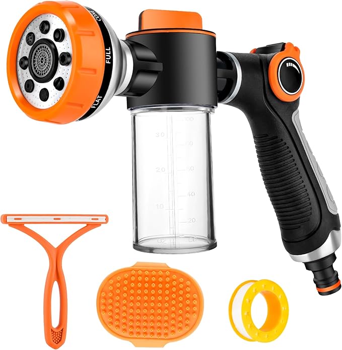 Dog Wash Hose Attachment, Garden Hose Nozzle Sprayer by VEEVIIY