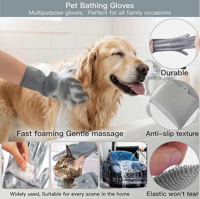 Cat&Dog Grooming Kit-6PCS for Cat Flea Comb, Dog Brush For Shedding, Pet Nail - Image 5