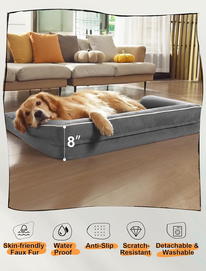 Extra Large Dog Bed Orthopedic Waterproof: Memory Foam Dog Bed - Image 6