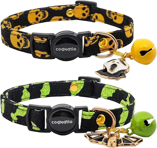 2 Pack Cotton Breakaway cat Collars by Cognatio