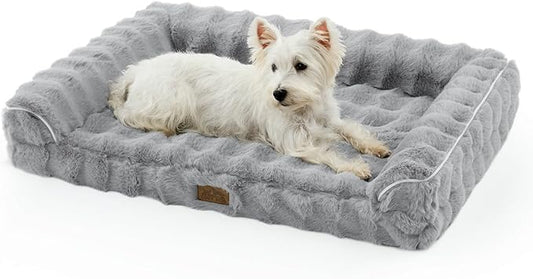 Faux Rabbit Fur Orthopedic Dog Bed, Dog Bed by COZYKISS