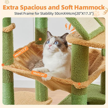 Taoqimiao Cactus Cat Tree, 71-Inch Cat Tower - Image 3