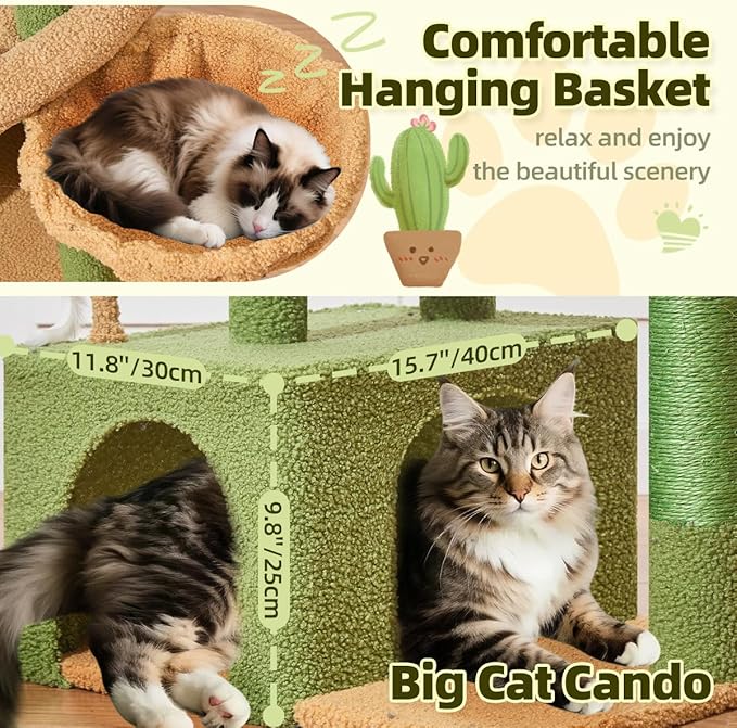 Taoqimiao MS043T Cat Tree, 32.2-Inch Cat Tower - Image 3