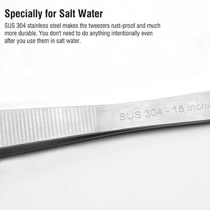 2Pcs 15 inch Extra Long Rustproof Tweezers - Image 2
