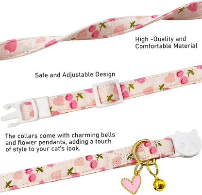 2 Pack Cotton Breakaway Cat Collars Set - Image 5