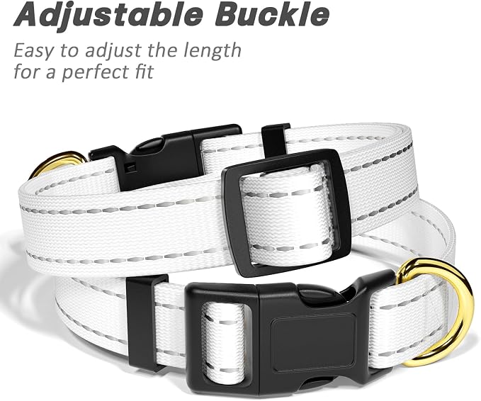 Reflective Dog Collar for Medium Dogs, Cute Adjustable Heavy-Duty Nylon Puppy - Image 6