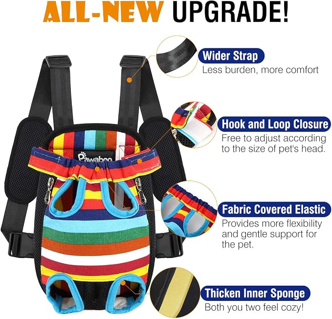Pawaboo Pet Carrier Backpack, Adjustable Pet Front Cat Dog Carrier Backpack - Image 4