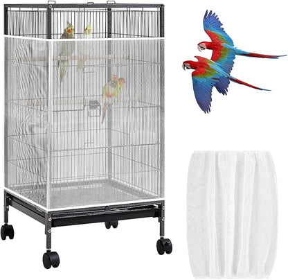 Universal Bird Cage Seed Catcher Net, Stretchy Band Skirts Bird Cage Net by Unknown