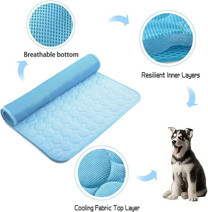 Upgraded Dog Cooling Mat, Pet Cooling Mats, Washable & Portable Pet Soft Pad - Image 7