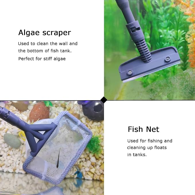 AQUANEAT 6 in 1 Fish Tank Cleaning Tools, Aquarium Cleaner Set - Image 4