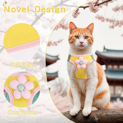 Cat Harness and Leash Set for Walking Escape Proof, Adjustable Kitten Harness - Image 3