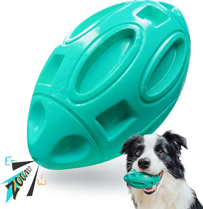 EASTBLUE Squeaky Dog Toys for Aggressive Chewers: Rubber Interactive Puppy Ball by EASTBLUEpet