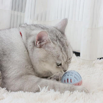 Rubber Cat Toy Balls with Inside Bell, Soft TPR Interactive Cat Ball Toys - Image 7