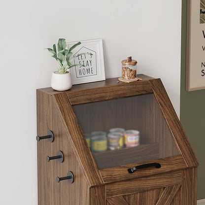 Dog Feeding Station with Storage Cabinet and 2 Elevated Dog Bowls, Hidden Pet - Image 8