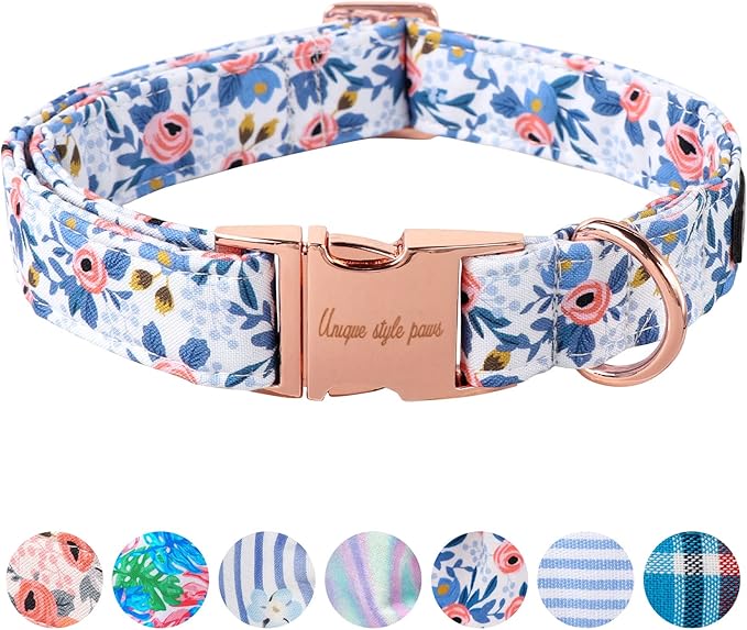 Unique Style Paws Metal Buckle Rose Collar by Uniquestylepaws