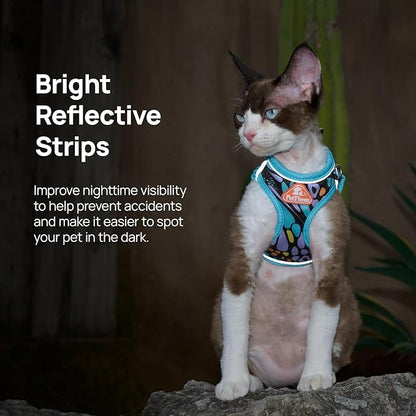 Cat Harness and Leash Set, Step-in Escape Proof Adjustable Vest Harness - Image 3