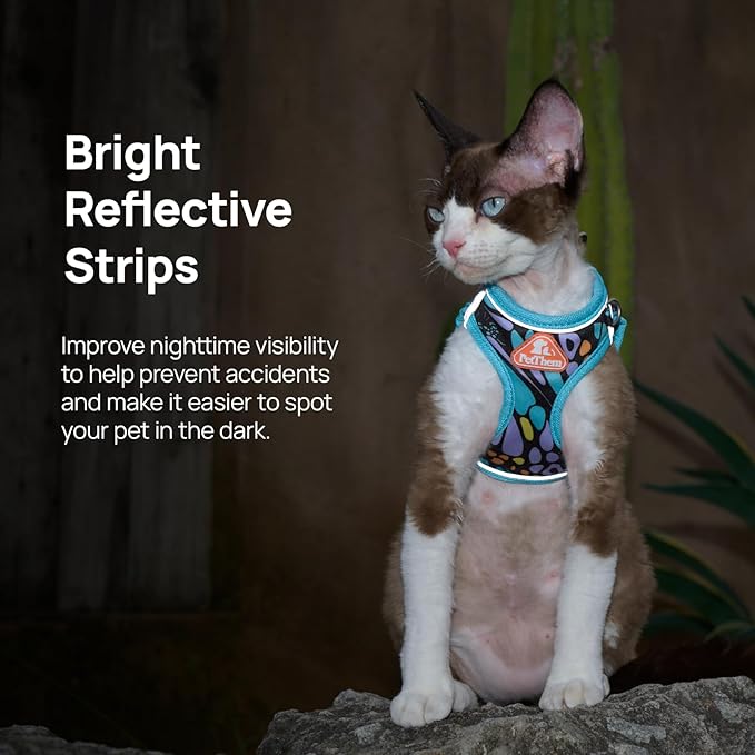 Cat Harness and Leash Set, Step-in Escape Proof Adjustable Vest Harness - Image 3