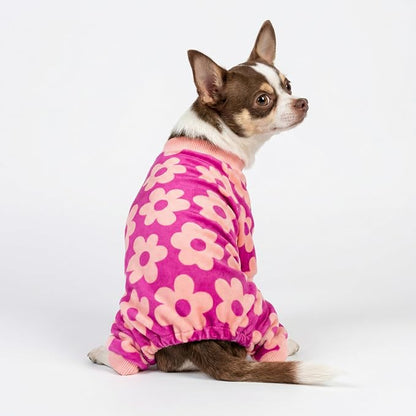 Fitwarm Flower Fleece Dog Pajamas, Warm Winter Dog Clothes - Image 2