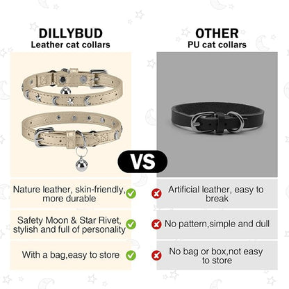 Leather Cat Collars for Boy Girl Cats - Image 5