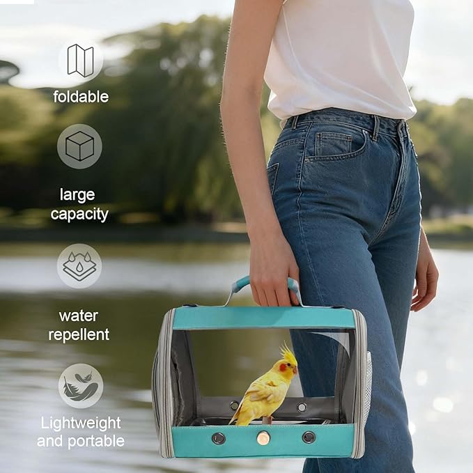 Long Tail Portable Bird Travel Carrier Cage - Image 7