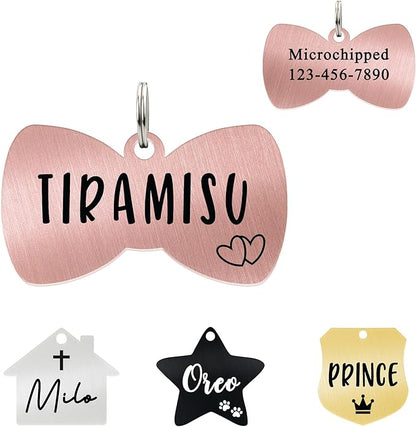 Ultra Joys Cat ID Tag Personalized Pet Tags, Durable Stainless Steel Small Pet by UltraJoys