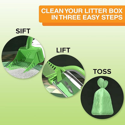Neater Pet Brands Neater Scooper XL Cat Litter Scoop, 195 Refill Bags – - Image 4