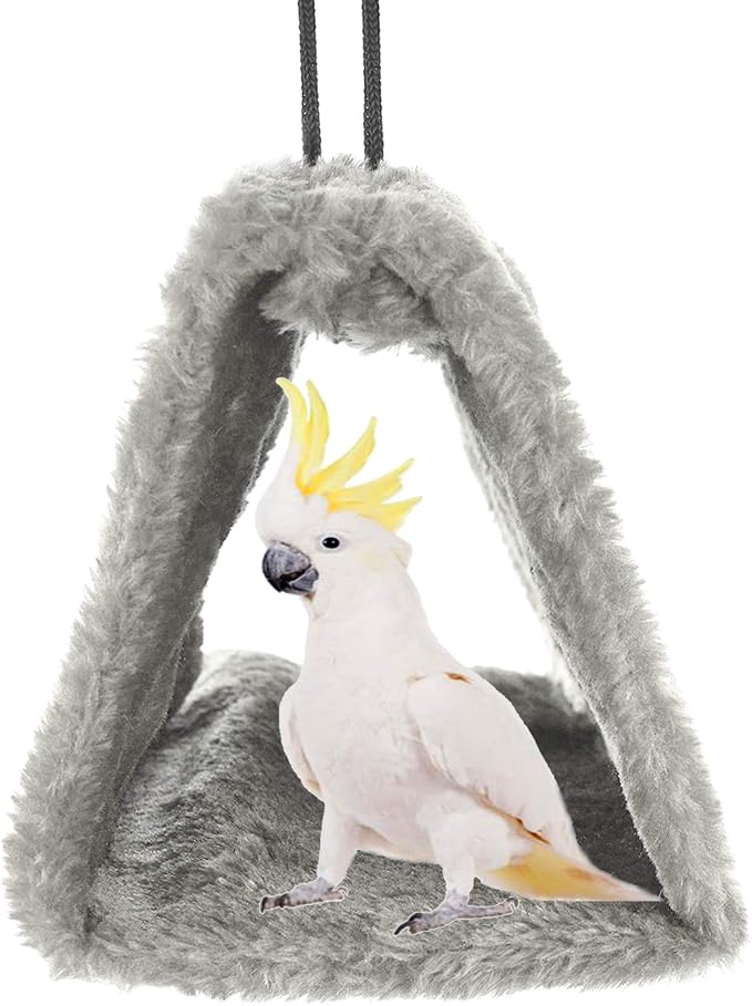 MOACC Winter Warm Bird Nest House Shed Hut Hanging Hammock Finch Cage Plush - Image 3