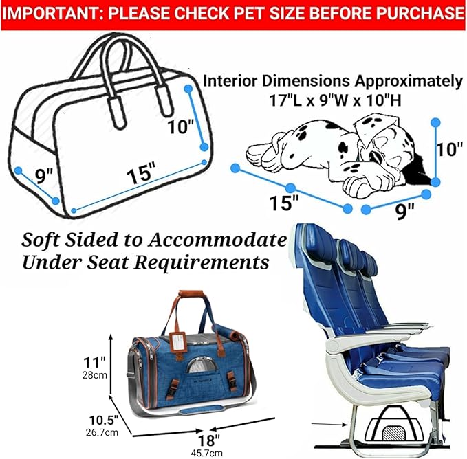 Mr. Peanut's Airline Approved Soft Sided Pet Carrier, Low Profile Gold Series - Image 3