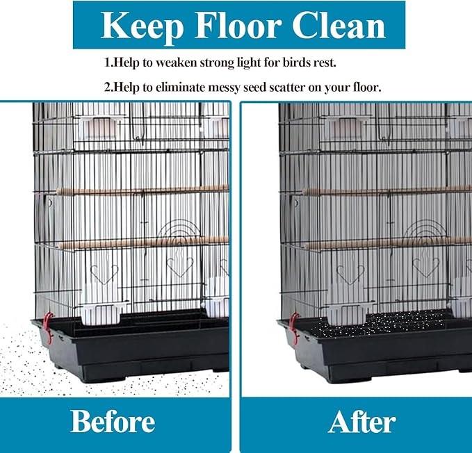 ASOCEA 2Pack Large Bird Cage Seed Cather, Bird Cage Cover Adjustable Soft Airy - Image 3