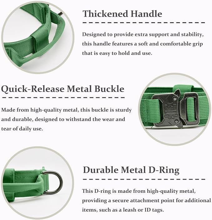 Tactical Dog Collar, Adjustable Military Training Nylon Dog Collar - Image 3