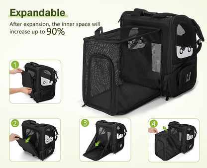 Pecute Pet Carrier Backpack, Large Cat Carrier Backpack, Expandable cat Backpack - Image 9