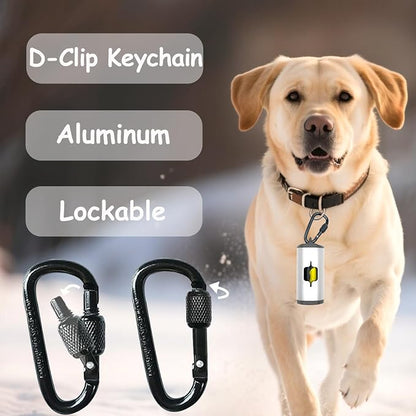 Metal Dog Poop Bag Holder 2-Pack w/Leash Clip|Durable Scratch-Resistant - Image 3