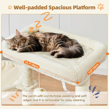 Taoqimiao Cat Tree, 38.5-Inch Cat Tower - Image 4