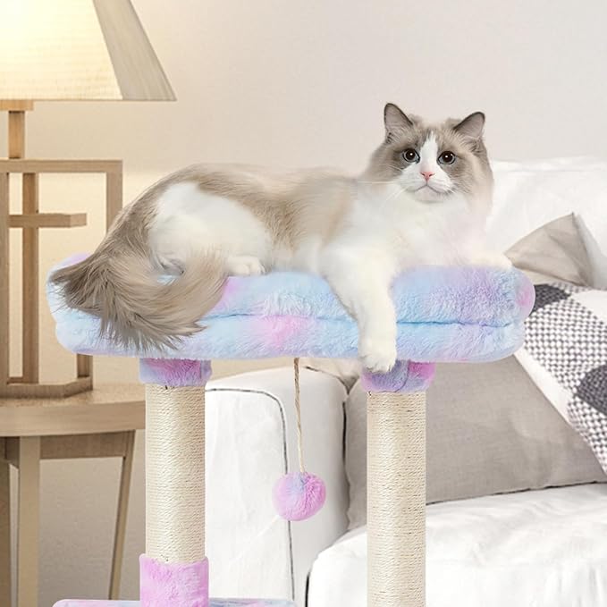 FISH&NAP Cute Cat Tree Kitten Cat Tower - Image 3