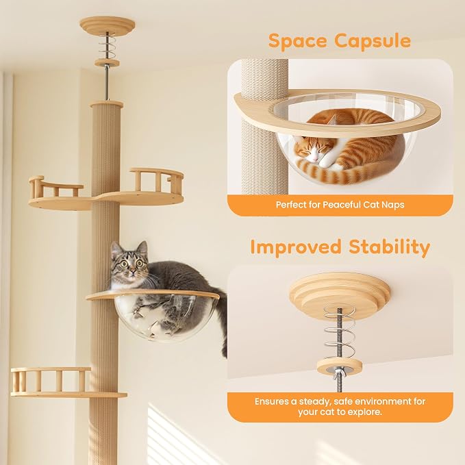 Floor to Ceiling Cat Tree Tower - Image 5