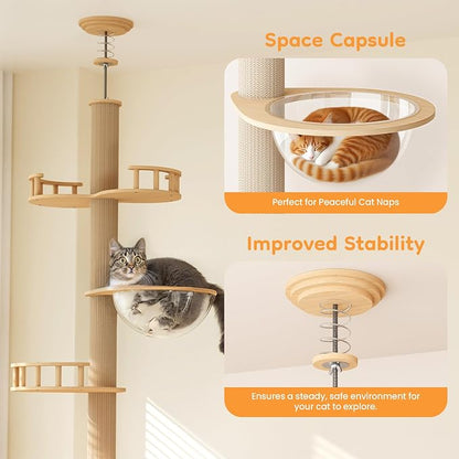 Floor to Ceiling Cat Tree Tower - Image 5