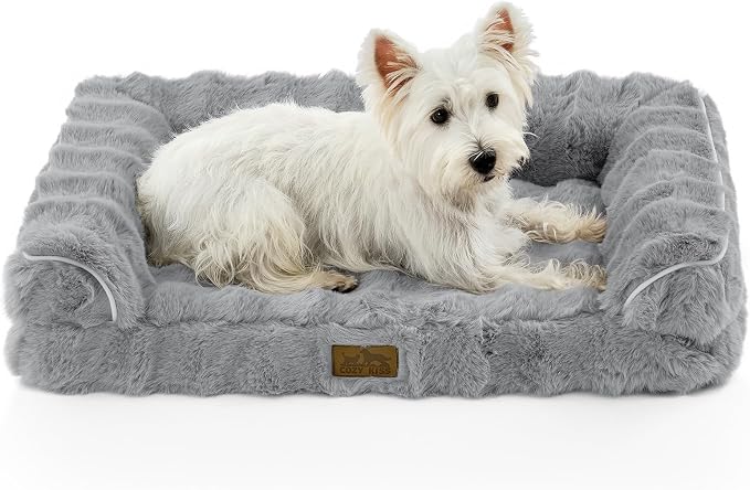 Faux Rabbit Fur Orthopedic Dog Bed, Dog Bed by COZYKISS