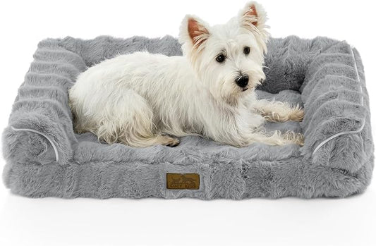 Faux Rabbit Fur Orthopedic Dog Bed, Dog Bed by COZYKISS