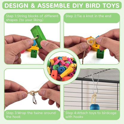 Bird Toys for Parrot, Birds Cage Chewing Playing Training Toy for Cockatoos - Image 4