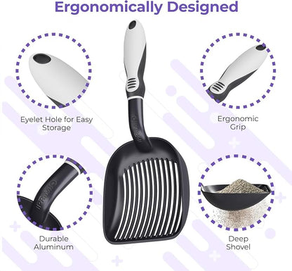 iPrimio Cat Litter Scoop Metal w/ Deep Shovel - Image 5