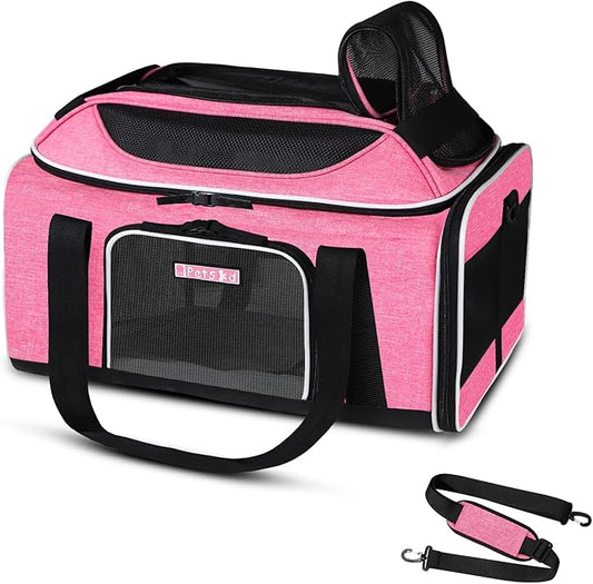 Petskd Top-Expandable Pet Carrier 17x12x8.5 Inches JetBlue Allegiant Spirit by Petskd