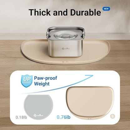 DownyPaws Cat Food Mats for Floors Waterproof, BPA Free Silicone Pet Food Mat - Image 8