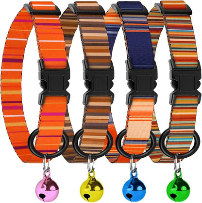 4PCS Breakaway Cat Collars by BUDKAS