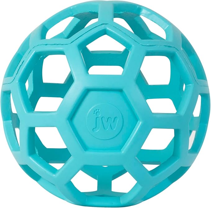 JW Pet HOL-ee Roller™, Dog Toy Puzzle Ball, Natural Rubber by JWPet