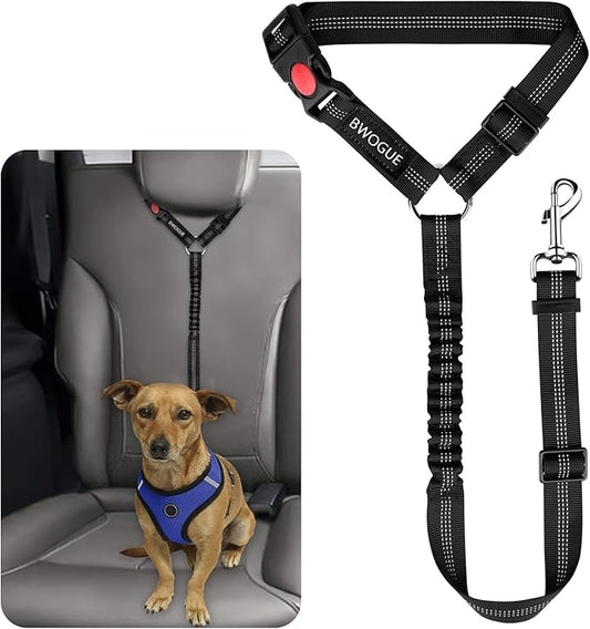 BWOGUE Pet Dog Cat Seat Belts, Car Headrest Restraint Adjustable Safety Leads by BWOGUEPetHome