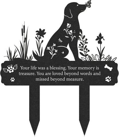Grave Markers for Cemetery for Dog, Metal Grave Markers Yard Memorial Pet Dog by RNGMSI