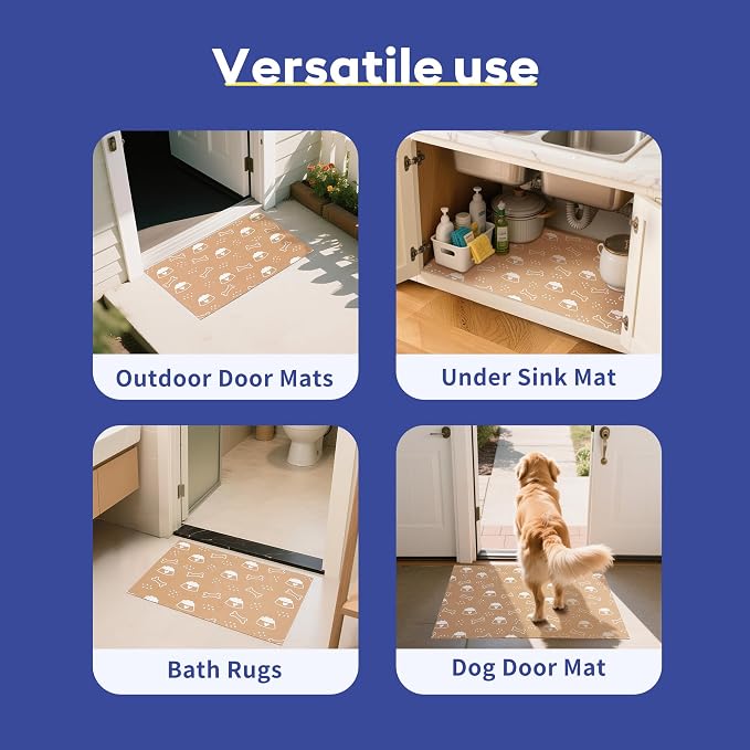 Cooyes Large Dog & Cat Food Mat 24"×36", Ultra-Absorbent Dog Bowl Mat - Image 9