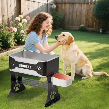 3 Gallon Elevated Large Dog Water Bowl, 3 Height Adjustable Stainless Steel - Image 7